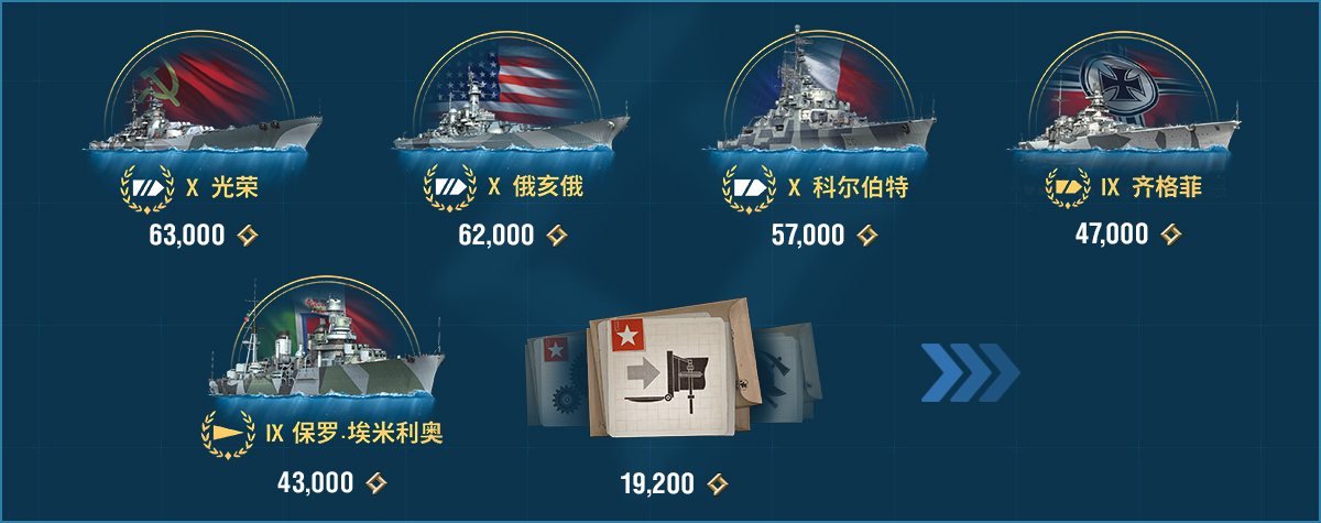 研究局 升级的奖励 World Of Warships