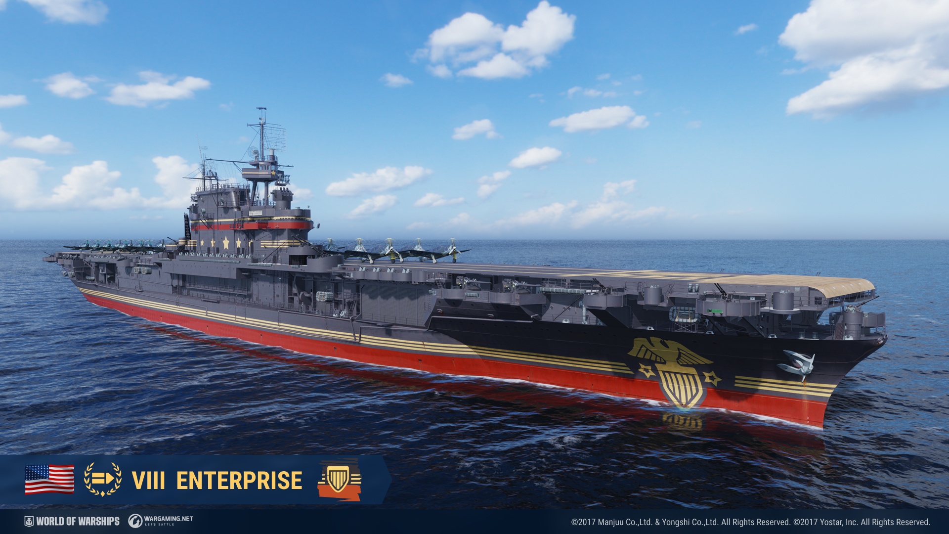 【BGS9.5 ゴールド】航空母艦 エンタープライズ SEC + アズールレーン Task Force Model製、1/2000 航空母艦 エンタープライズ（1942年